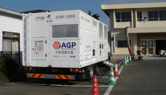 熊本地震災害復興支援 益城町公民館講堂の冷房供給